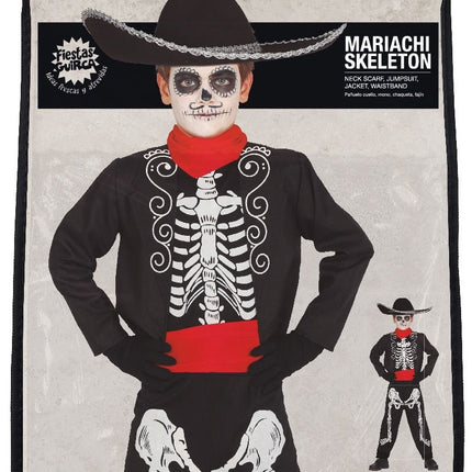 Costume d'Halloween de cow-boy squelette Enfant