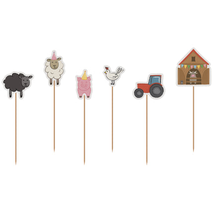 Garnitures pour petits gâteaux de la ferme 6 pièces