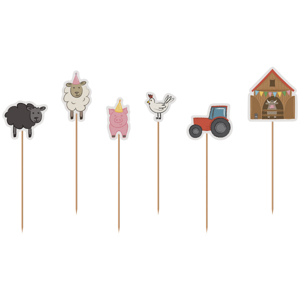 Garnitures pour petits gâteaux de la ferme 6 pièces