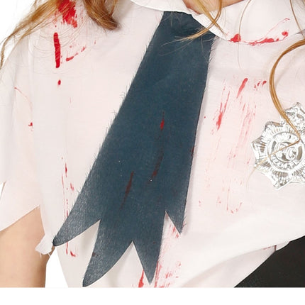 Costume de police zombie fille