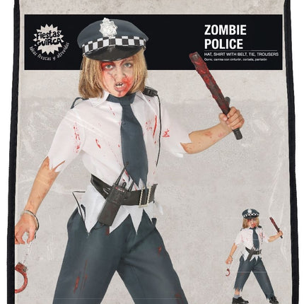 Costume de policier zombie garçon