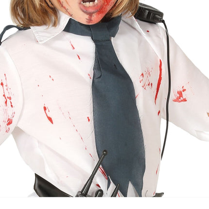 Costume de policier zombie garçon