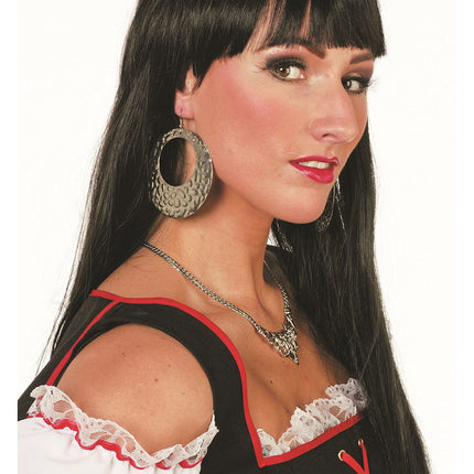 Perruque noire longue Bobline Deluxe