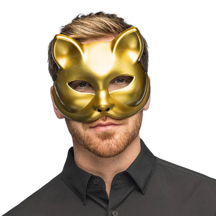 Demi-masque Kitty doré