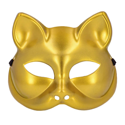 Demi-masque Kitty doré