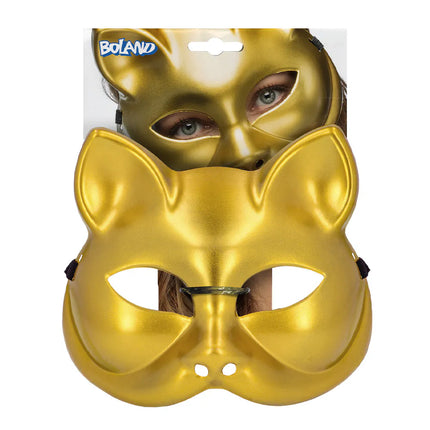 Demi-masque Kitty doré