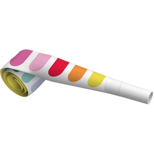 Langues à rouleaux colorées 22cm 6pcs