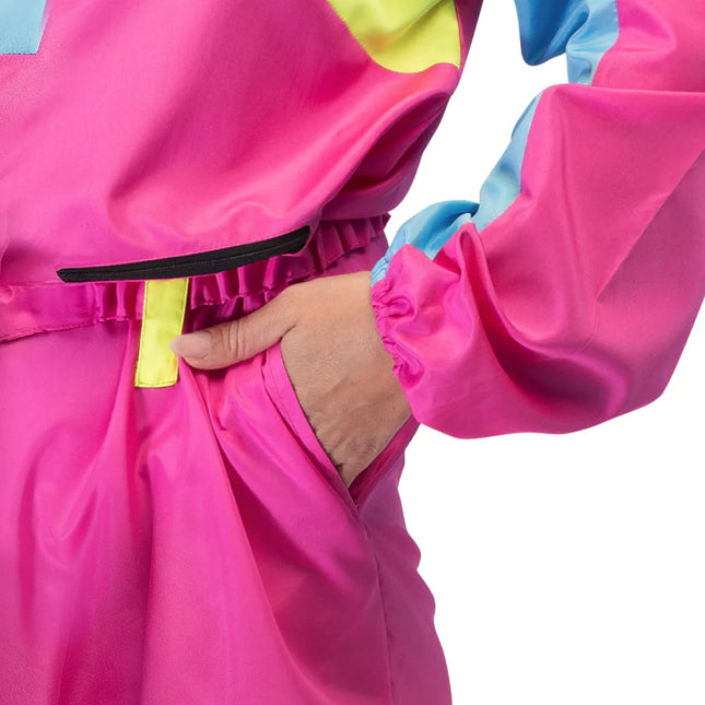 Combinaison de ski rose pour femme Uv Blacklight