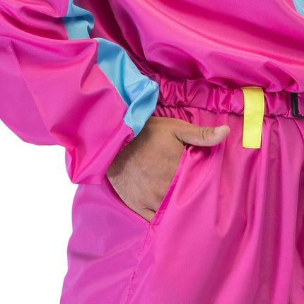 Combinaison de ski rose pour hommes Uv Blacklight