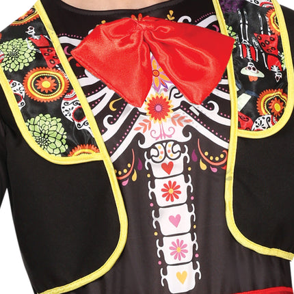 Dia De Los Muertos Kostuum Heren 4 delig