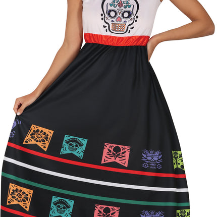 Dia De Los Muertos Dress Ladies Skull (robe à tête de mort)