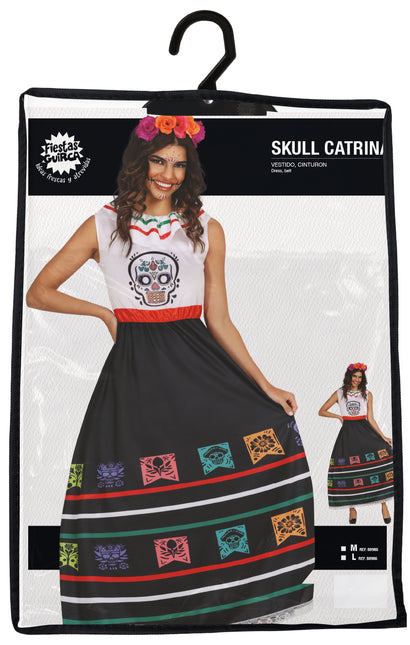 Dia De Los Muertos Dress Ladies Skull (robe à tête de mort)