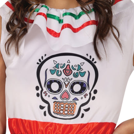 Dia De Los Muertos Dress Ladies Skull (robe à tête de mort)
