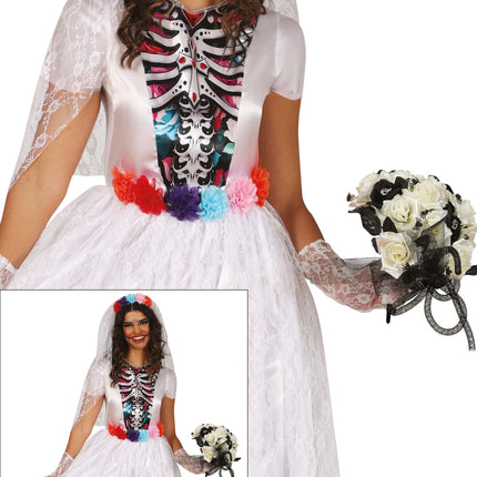 Dia De Los Muertos Dress White Ladies Bride (Robe Dia de Los Muertos)