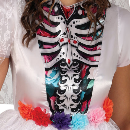 Dia De Los Muertos Dress White Ladies Bride (Robe Dia de Los Muertos)