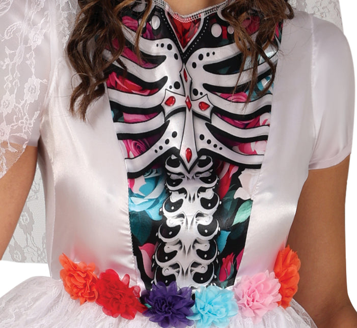 Dia De Los Muertos Dress White Ladies Bride (Robe Dia de Los Muertos)