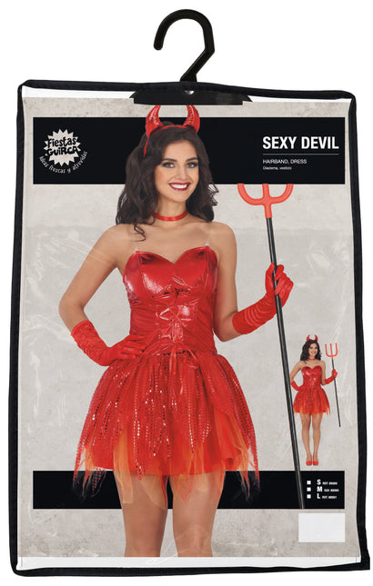 Robe d'Halloween Rouge Dames Sexy Devil