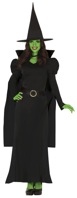 Robe d'Halloween Noir Dames Sorcière Longue