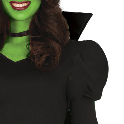 Robe d'Halloween Noir Dames Sorcière Longue