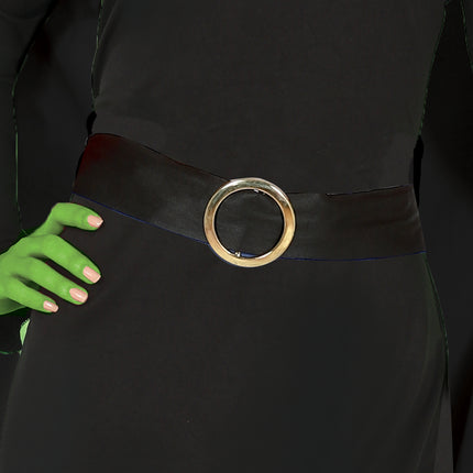 Robe d'Halloween Noir Dames Sorcière Longue