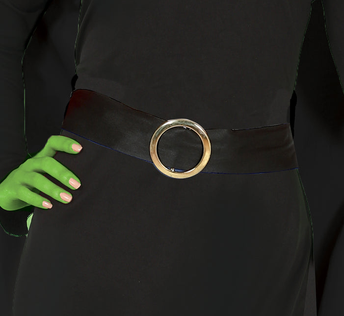 Robe d'Halloween Noir Dames Sorcière Longue