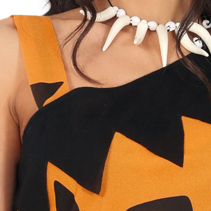 Robe de l'homme des cavernes Noir Orange Dames