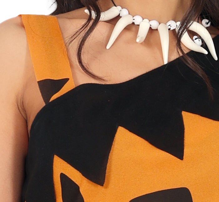 Robe de l'homme des cavernes Noir Orange Dames