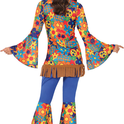 Hippie 60S Costume floral pour femme 3 pièces