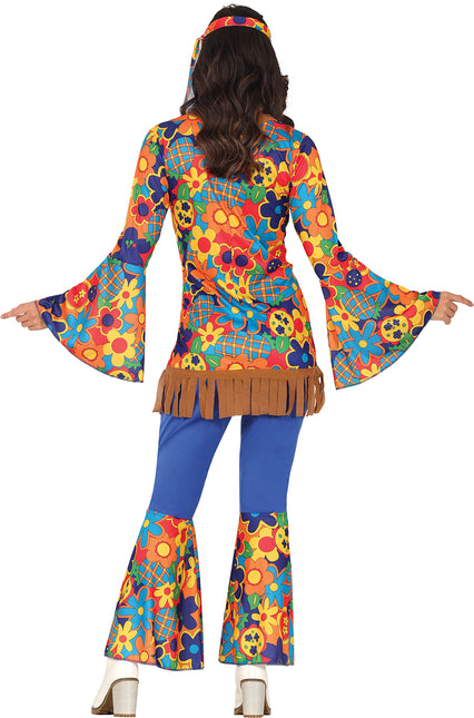 Hippie 60S Costume floral pour femme 3 pièces