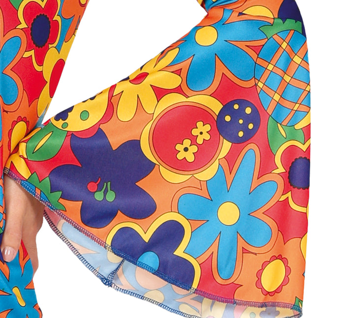 Hippie 60S Costume floral pour femme 3 pièces