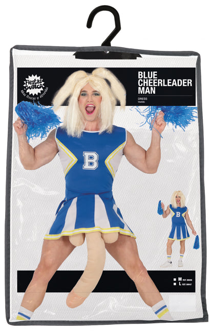 Costume de pom-pom girl bleu hommes