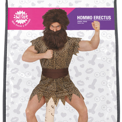 Pénis en costume d'homme des cavernes