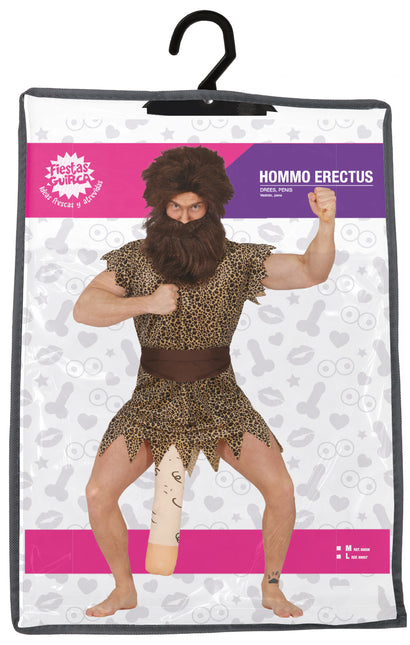 Pénis en costume d'homme des cavernes