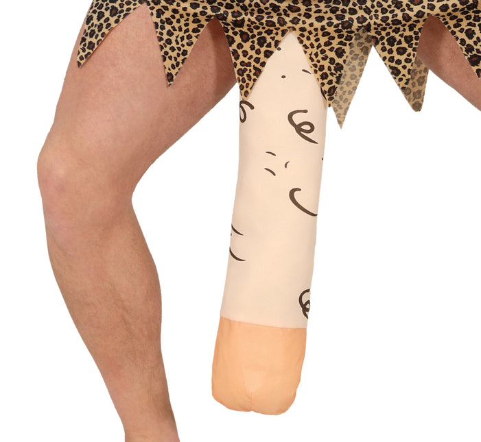 Pénis en costume d'homme des cavernes