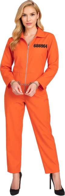 Villain Suit Orange Ladies Jumpsuit