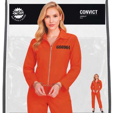 Villain Suit Orange Ladies Jumpsuit
