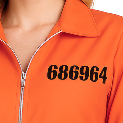Villain Suit Orange Ladies Jumpsuit