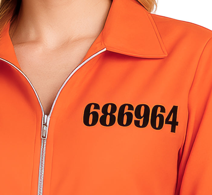Villain Suit Orange Ladies Jumpsuit