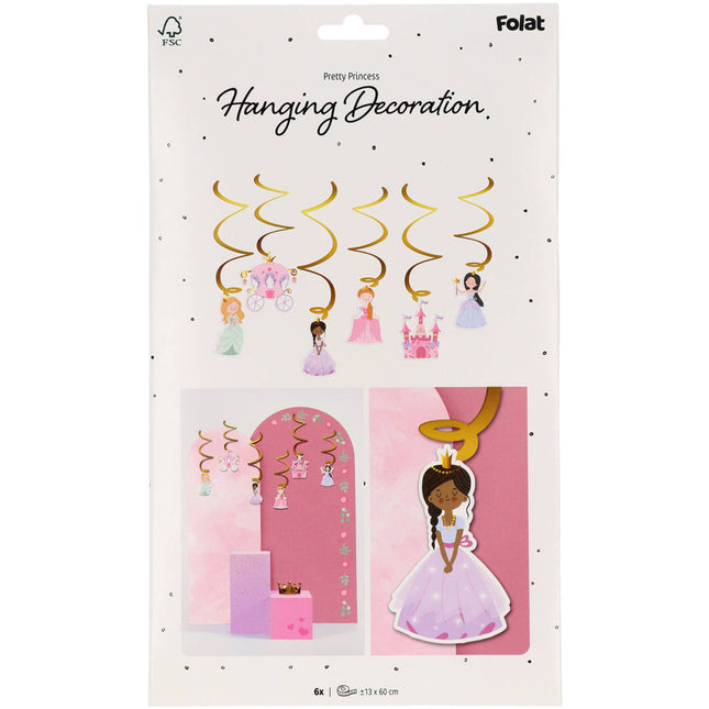 Décoration suspendue Princesses 6pcs