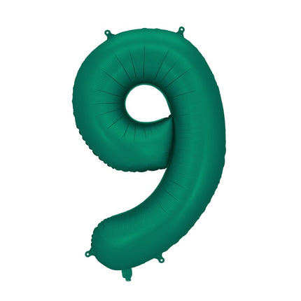 9 Jaar Cijfer Ballon Groen 86cm van Partydeco koop je bij Partywinkel