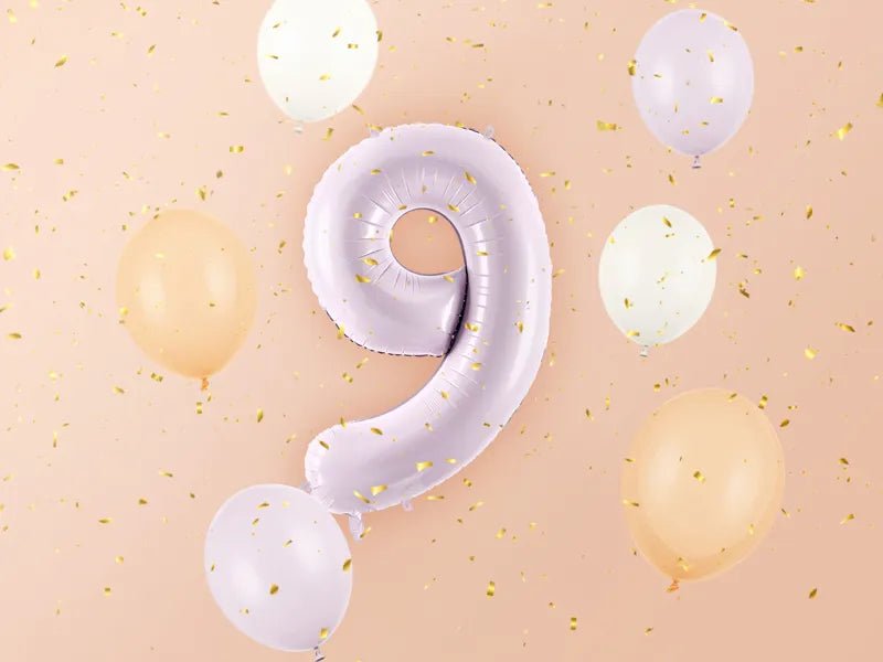 9 Jaar Cijfer Ballon Paars Leeg 72cm van Partydeco koop je bij Partywinkel