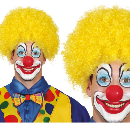 Perruque jaune boucles