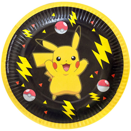 Assiettes Pokemon Noir Jaune 18cm 8pcs