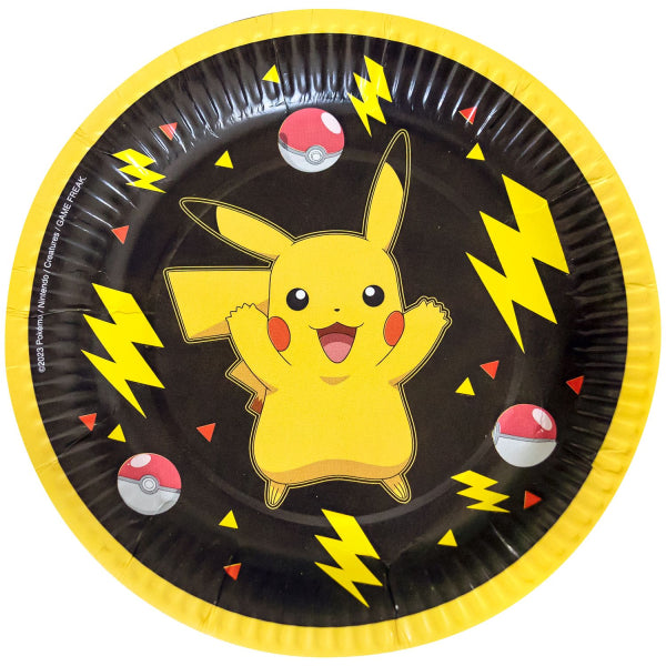 Assiettes Pokemon Noir Jaune 18cm 8pcs