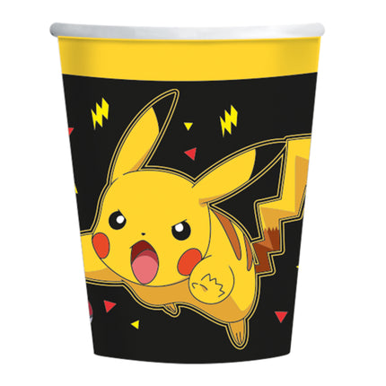 Gobelets Pokemon Noir Jaune 237ml 8pcs