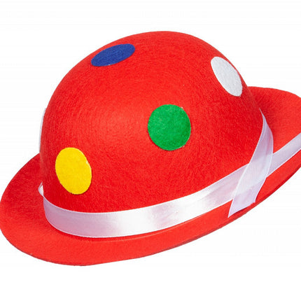 Chapeau melon rouge Mini clous