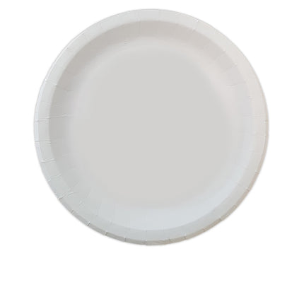 White Paper Products Assiettes en papier blanc 23Cm ultra résistantes compostables pour la maison et l'industrie certifiées 20St