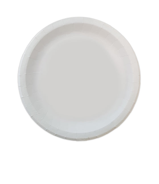 White Paper Products Assiettes en papier blanc 23Cm ultra résistantes compostables pour la maison et l'industrie certifiées 20St