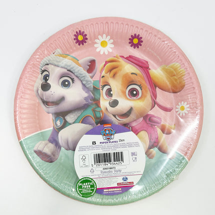 Assiettes Paw Patrol colorées 23cm 8pcs