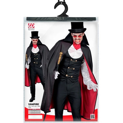 Costume d'Halloween de vampire rouge et noir, 4 pièces